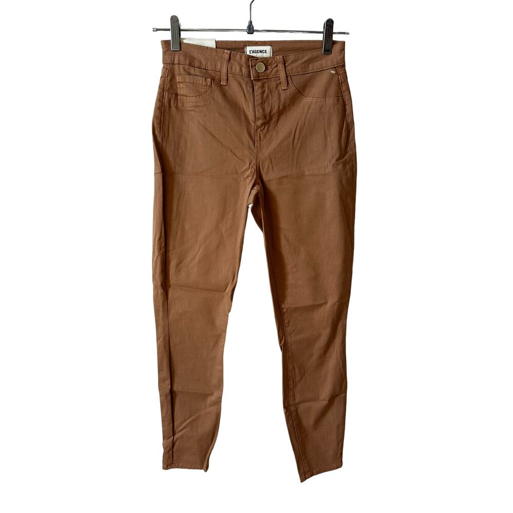 NWT Lagence Women's Margot High Rise Skinny Pants Camel 24 Made in USA Neutral